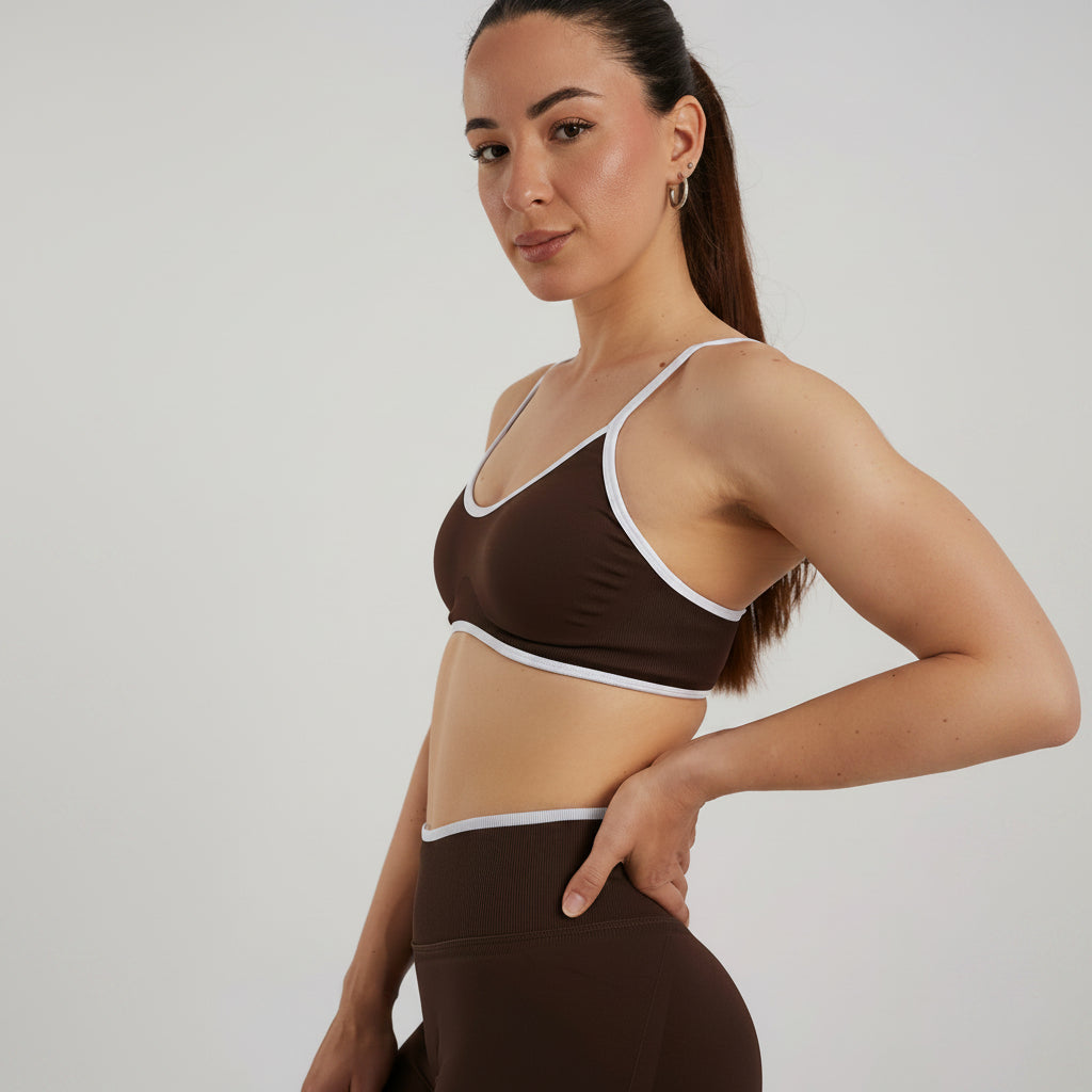 Top Deportivo Sculpt con Tirantes Marrón