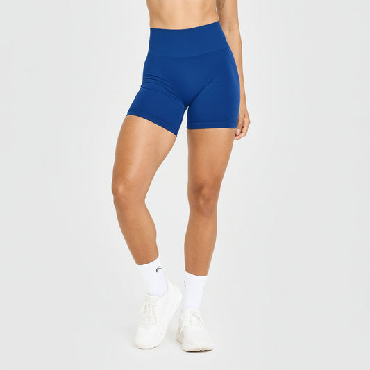 Short Sin Costuras Efecto Sculpt Azul Vintage