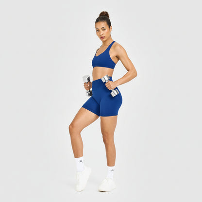Short Sin Costuras Efecto Sculpt Azul Vintage
