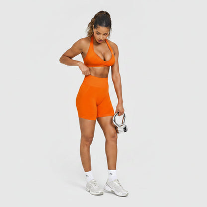 Short Deportivo Cintura Alta — Naranja