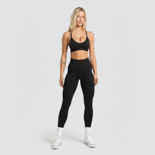 Conjunto Deportivo Top + Legging Negro