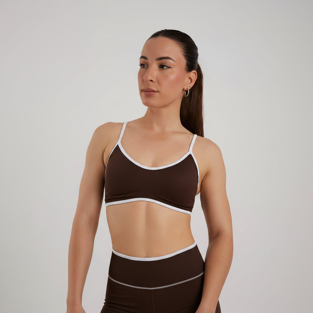 Top Deportivo Sculpt con Tirantes Marrón